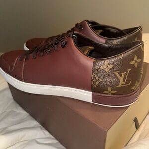 Louis Vuitton Brown and Gold Sneakers
